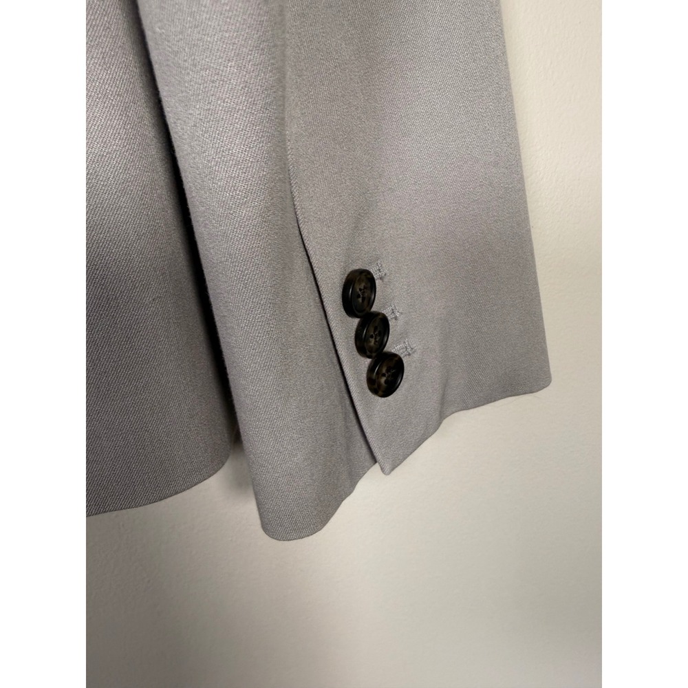 J.Crew Womens Bi-Stretch Single Button Blazer Light Grey‎ H5513 Size 12 - Picture 4 of 11